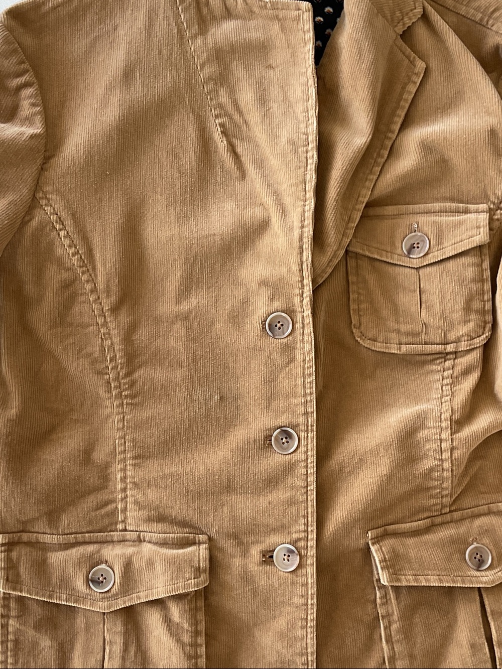 Lands' End Camel Corduroy Blazer Women’s Size 12 | flawed - Picture 8 of 11